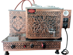 2 Demlikli Bakır Tam Otomatik Çay Kazanı GAZ+ELK