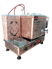 2 Demlikli Bakır Tam Otomatik Çay Kazanı GAZ+ELK