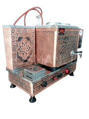 2 Demlikli Bakır Tam Otomatik Çay Kazanı GAZ+ELK