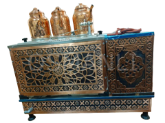 Tiryaki 3 Demlikli Bakır  Çay Kazanı GAZ+ELK Tam Otomatik