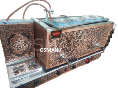 4 Demlikli Bakır Tam Otomatik Çay Kazanı GAZ+ELK