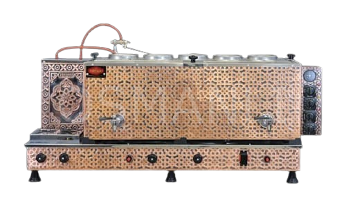 Tiryaki 6 Demlikli Bakır Tam Otomatik Çay Kazanı GAZ+ELK