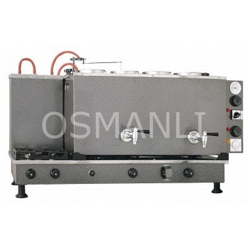 Tiryaki 5 Demlikli GRİ Tam Otomatik Çay Kazanı GAZ+ELK