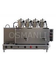 Tiryaki 4 Demlikli İnoks Tam Otomatik Çay Kazanı GAZ+ELK