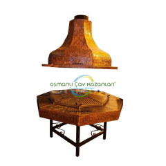 Sekizgen Bakır Mangalbaşı Masa Izgara Davlumbaz Ocakbaşı Tam Takım