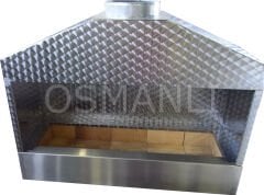 Osmanlı Paslanmaz Krom Ocakbaşı Mangal Izgara. 3 Tarafı Kapalı Köfte, Balık ve Kebap Ocağı
