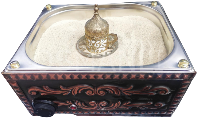 Osmanlı 4 CEZVELİK BAKIR KUMDA KAHVE MAKİNESİ