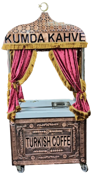 Osmanlı Kumda Kahve Standı Arabası Tezgahlı  Közde Kahve Kahveci Güzeli