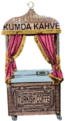 Kumda Kahve Standı Arabası Tezgahlı  Közde Kahve Kahveci Güzeli