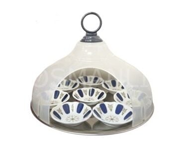 Osmanlı KAPALI (MOBLEN) ASKILI ÇAY TEPSİSİ - KÜÇÜK BOY