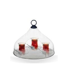 KAPALI (ŞEFFAF) ASKILI ÇAY TEPSİSİ - KÜÇÜK BOY