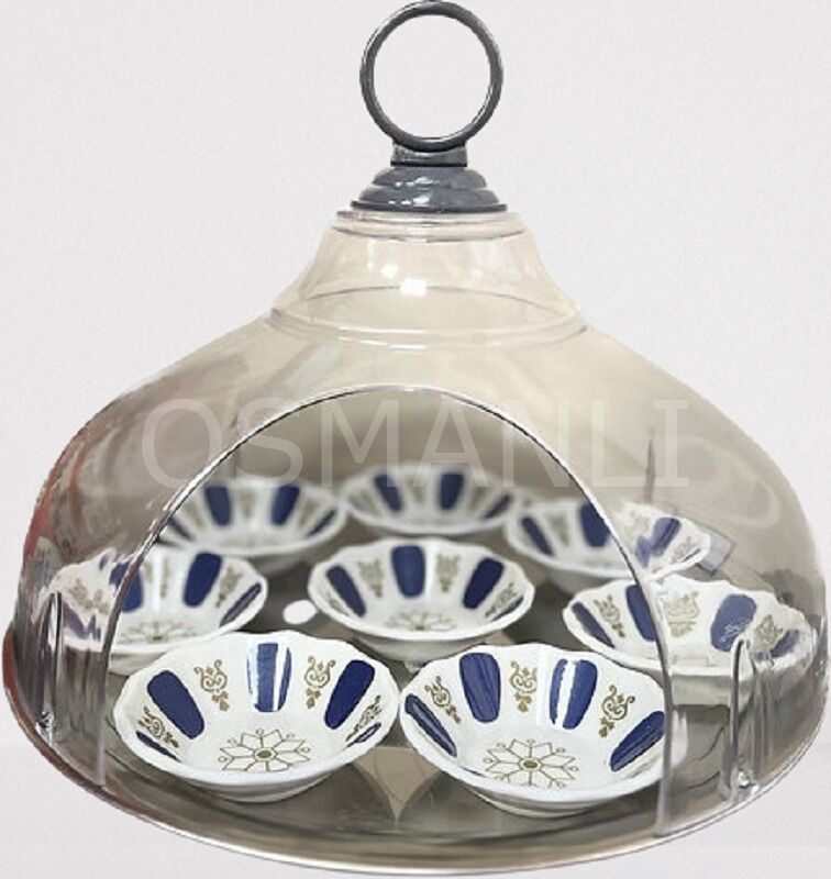 KAPALI (ŞEFFAF) ASKILI ÇAY TEPSİSİ - KÜÇÜK BOY