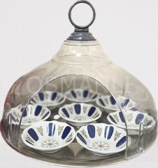 KAPALI (ŞEFFAF) ASKILI ÇAY TEPSİSİ- BÜYÜK BOY