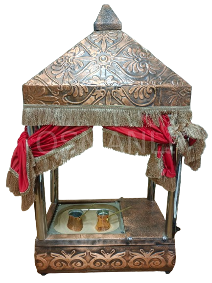 Osmanlı Masaüstü Kumda Kahve Standı Kahveci Güzeli