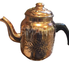 Osmanlı BAKIR KAHVECİ DEMLİĞİ - ÇAY KAZANI İÇİN DEMLİK ÇAYDANLIK - ORTA BOY