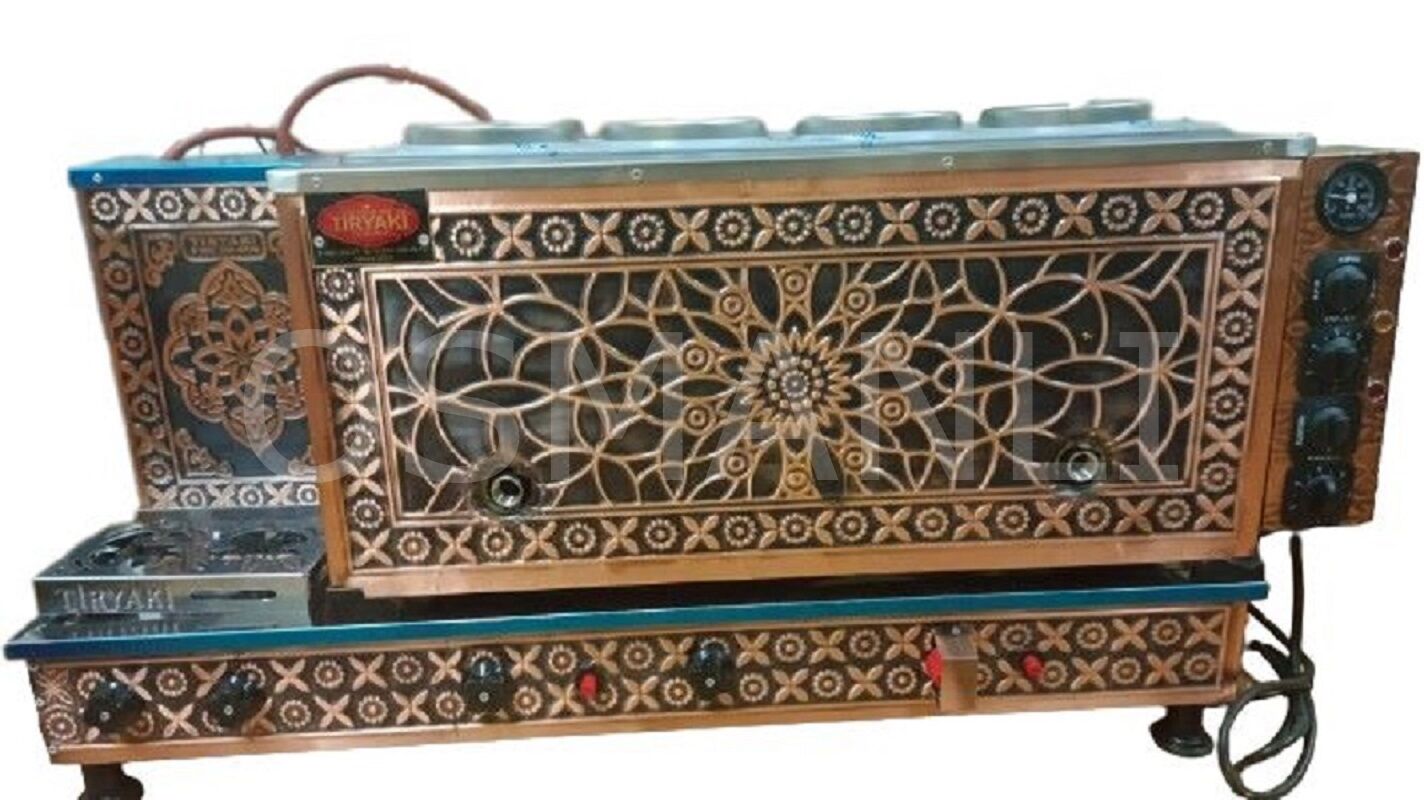 Tiryaki 4 Demlikli Bakır Tam Otomatik Çay Kazanı GAZ+ELK