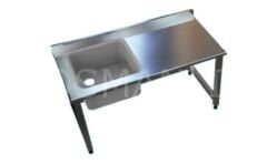 Osmanlı EVYELİ AÇIK PASLANMAZ TEZGAH - LAVABOLU MUTFAK ÇALIŞMA TEZGAHI