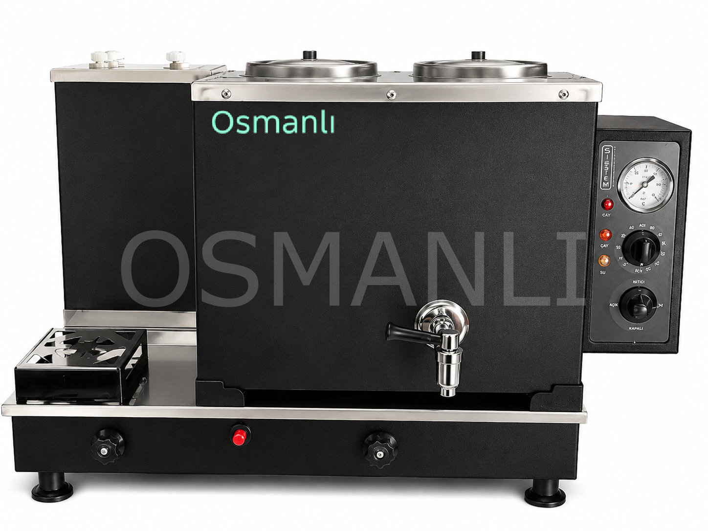 Sistem 2 Demlikli Siyah Çay Kazanı GAZ+ELK
