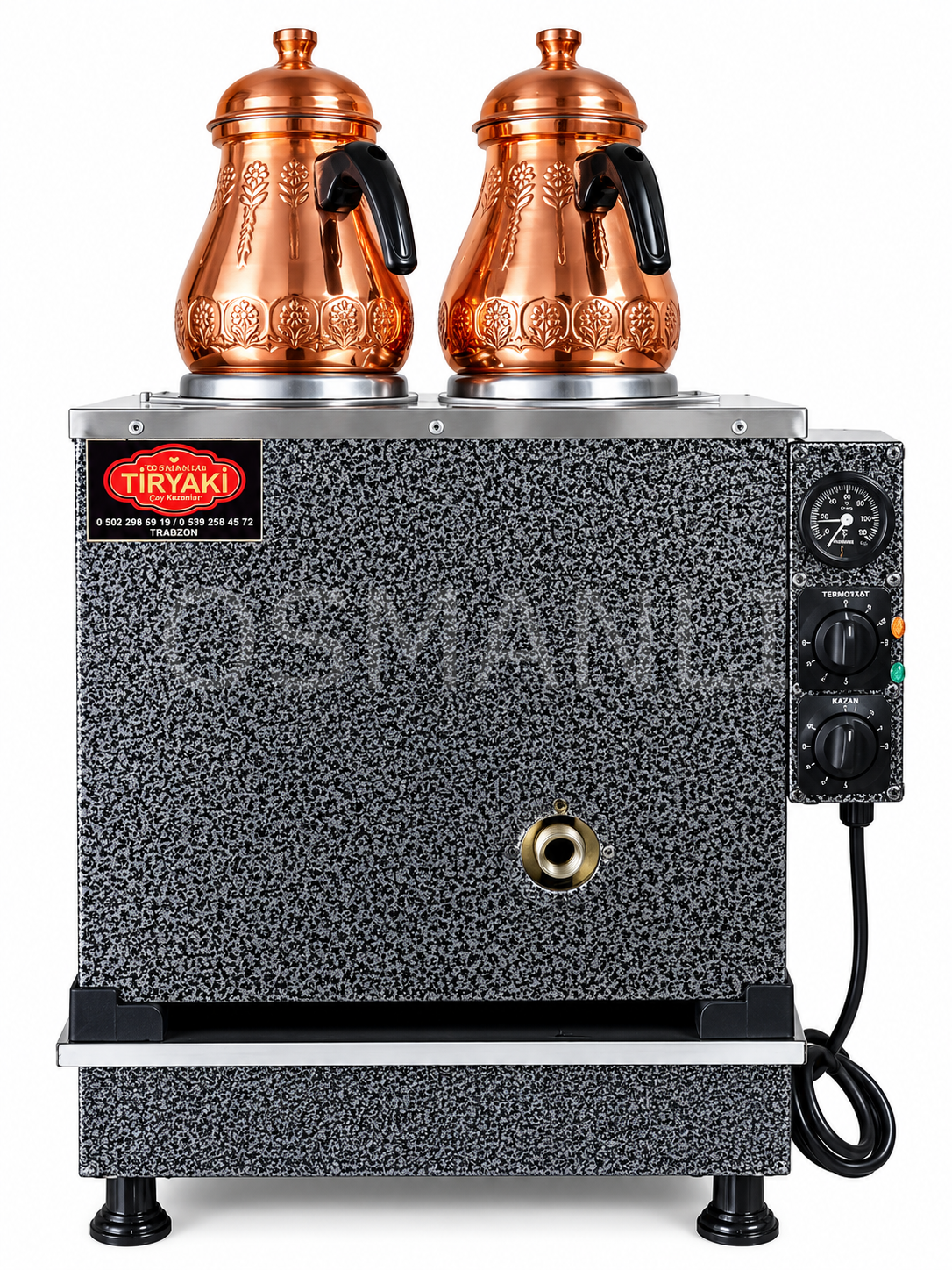 Osmanlı 2 Demlikli Elektrikli Çay Kazanı Ofis Tipi