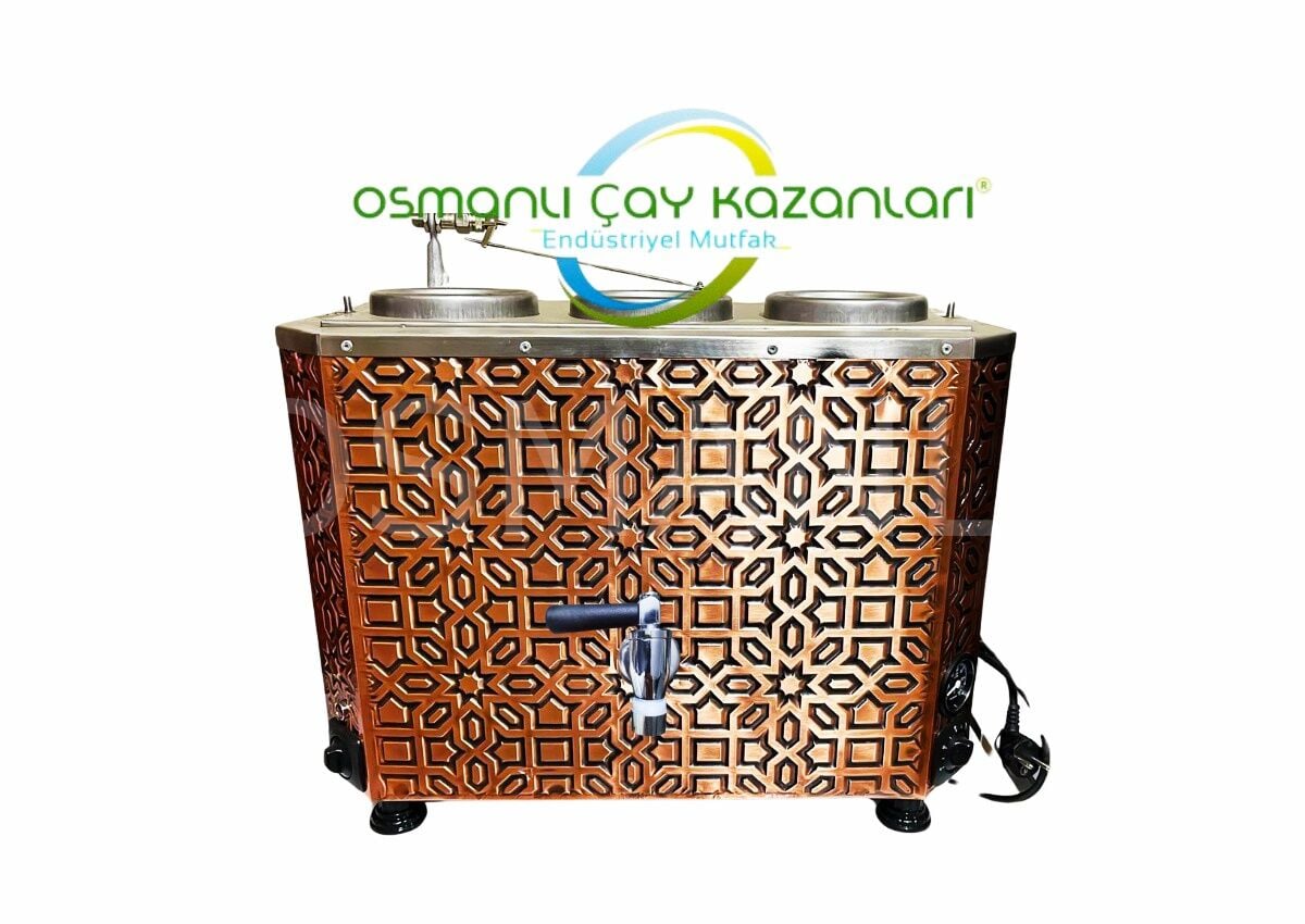 Osmanlı 3 Gözlü Tam Otomatik Çayland Elektrikli Çay kazanı